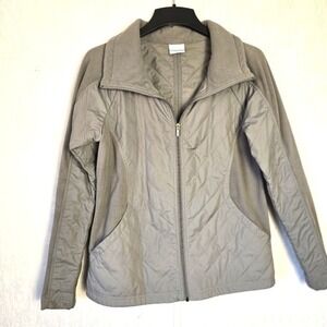 Columbia Women's Large Gray Perfect Mix Jacket Water Resistant Fleece